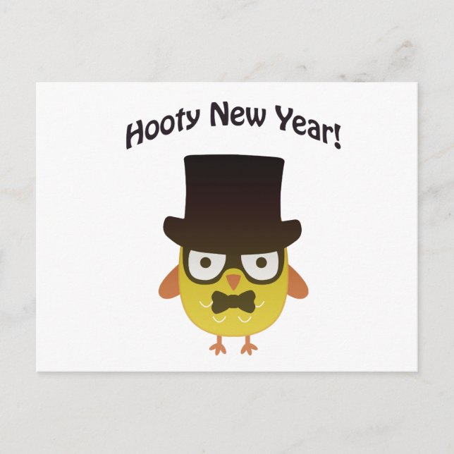 Cartes Pour Fêtes Annuelles Nouvel an ! Hipster (Devant)