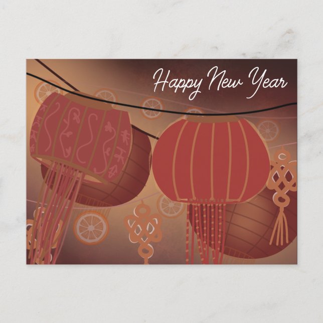 Cartes Pour Fêtes Annuelles Nouvel An Lunaire Chinois 2024 (Devant)