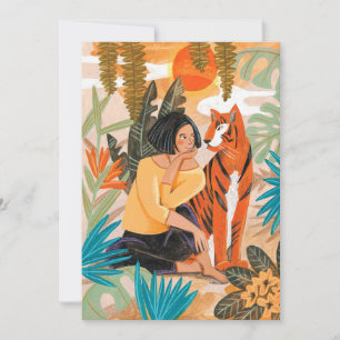 Cartes Pour Fêtes Annuelles Nouvel an lunaire de la photo du tigre