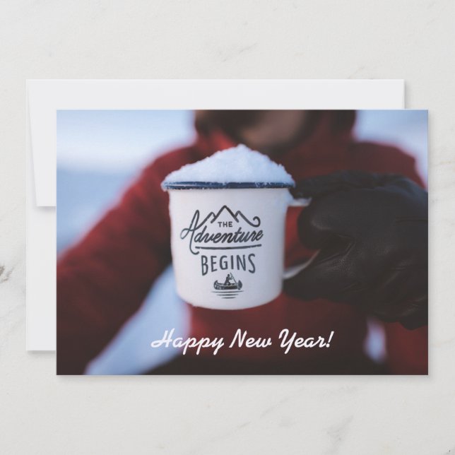 Cartes Pour Fêtes Annuelles Nouvel An Nouvelle aventure (Devant)