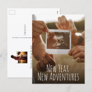 Cartes Pour Fêtes Annuelles Nouvel An Nouvelles Aventures Photos Grossesse