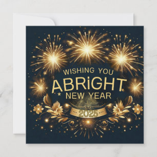 Cartes Pour Fêtes Annuelles Nouvel An Or Radiant Voeux 2025