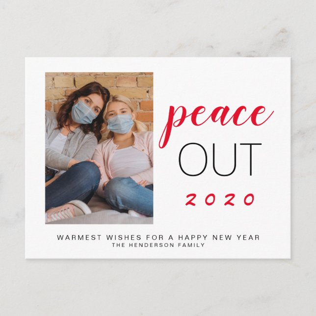 Cartes Pour Fêtes Annuelles Nouvel An Paix 2020 Photo (Devant)