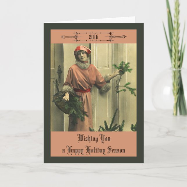 Cartes Pour Fêtes Annuelles Nouvel An victorien heureux (Devant)