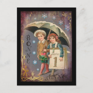 Cartes Pour Fêtes Annuelles Nouvel An vintage