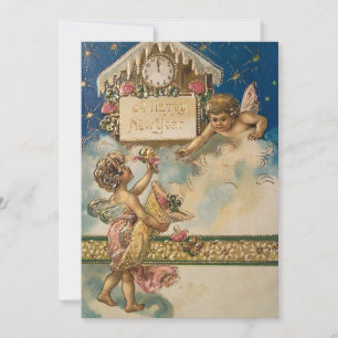 Cartes Pour Fêtes Annuelles Nouvel an vintage