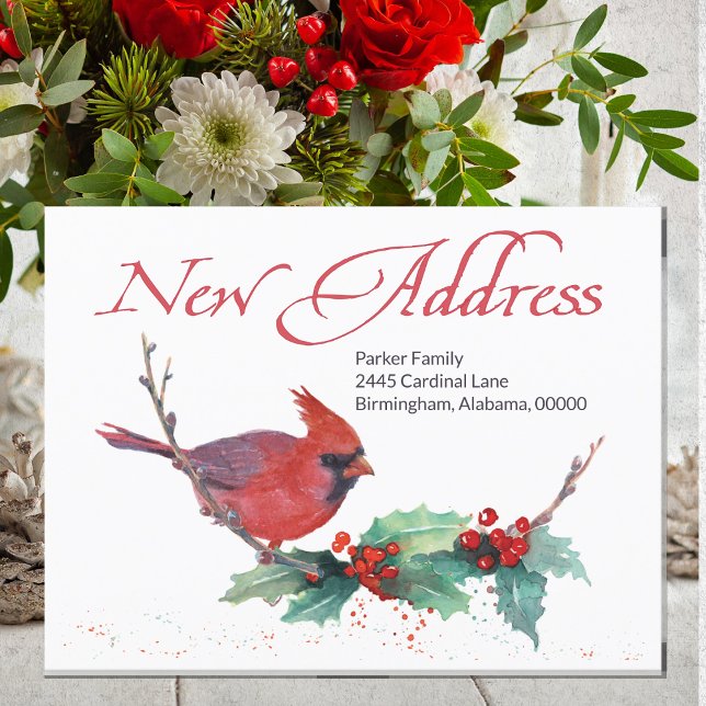 Cartes Pour Fêtes Annuelles Nouvelle adresse résidentielle déplacée (We've Moved -- Let family and friends know that you have a new address. )