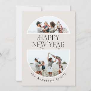 Cartes Pour Fêtes Annuelles Nouvelle année 1 photo arche aquarelle botanique f