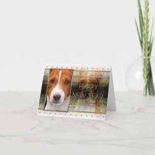 Cartes Pour Fêtes Annuelles Nouvelle année - élégance d'or - Basenji