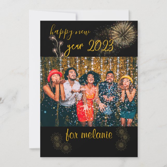 Cartes Pour Fêtes Annuelles nouvelle année heureuse (Devant)