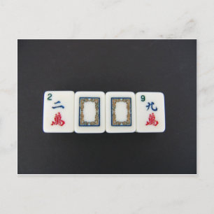 Cartes Pour Fêtes Annuelles nouvelle année mah-jongg