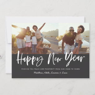 Cartes Pour Fêtes Annuelles Nouvelle année multi photo moderne script design v