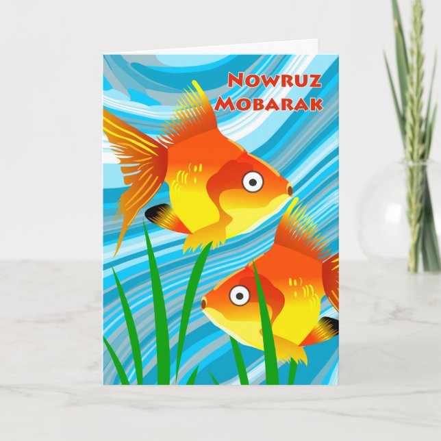 Cartes Pour Fêtes Annuelles Nouvelle année persane, Nowruz Mobarak, scène de (Devant)
