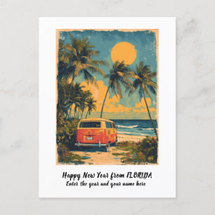 Cartes Pour Fêtes Annuelles Nouvelle Année Personnalisée Palmier Floride