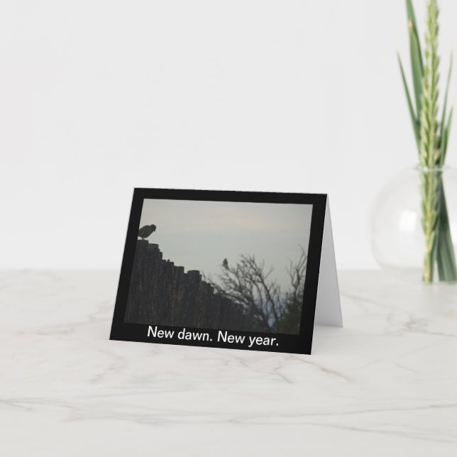Cartes Pour Fêtes Annuelles Nouvelle aube. Nouvel an. (Devant)