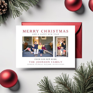 Cartes Pour Fêtes Annuelles Nouvelle maison Joyeux Noël Photo Holiday