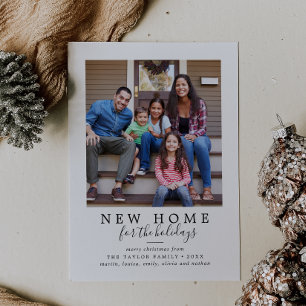 Cartes Pour Fêtes Annuelles Nouvelle Maison Minimaliste Pour Les Vacances Phot