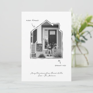 Cartes Pour Fêtes Annuelles Nouvelle Maison - Nous Même Ligne Art Maison Minim