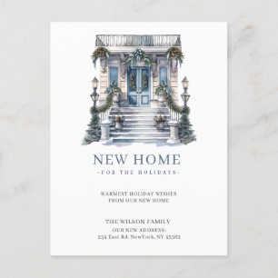 Cartes Pour Fêtes Annuelles Nouvelle maison Porte de Noël Nouvelle adresse Dém