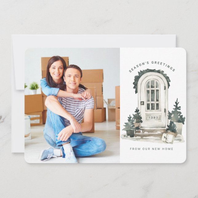 Cartes Pour Fêtes Annuelles Nouvelle maison pour les fêtes | Déplacement de po (Devant)