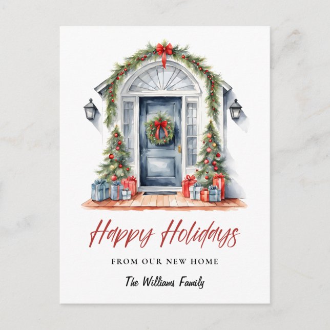Cartes Pour Fêtes Annuelles Nouvelle maison pour les fêtes Photo Noël (Devant)