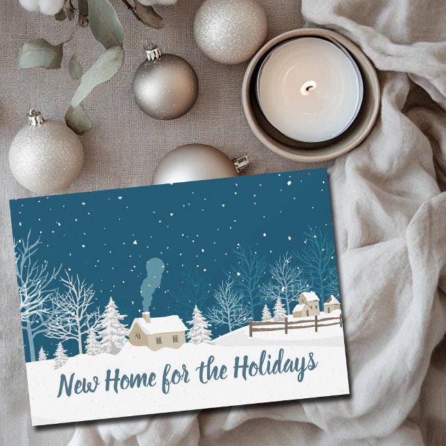Cartes Pour Fêtes Annuelles Nouvelle maison pour les vacances Maison d'hiver (Créateur téléchargé)