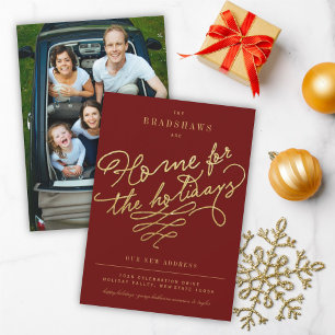 Cartes Pour Fêtes Annuelles Nouvelle Maison Pour Les Vacances Style Script Pho
