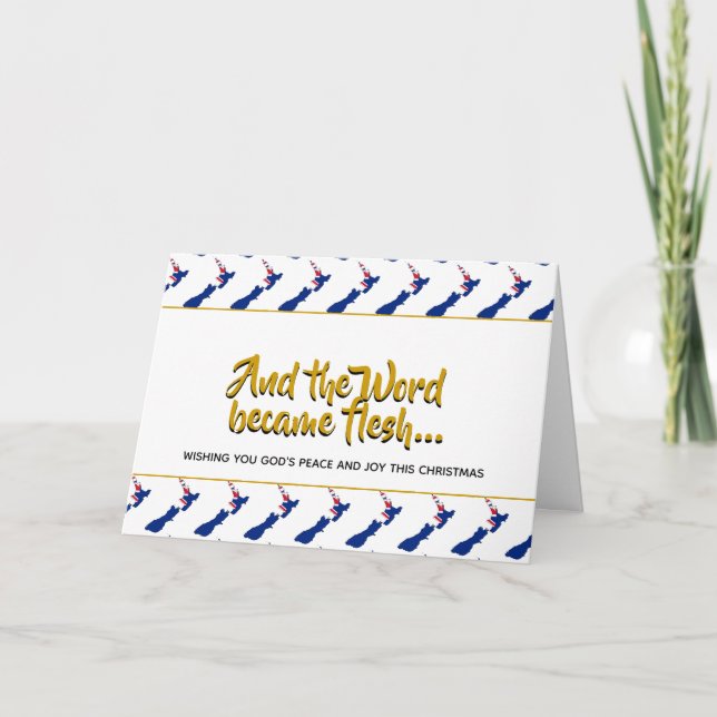 Cartes Pour Fêtes Annuelles NOUVELLE-ZÉLANDE Le Verbe s'est fait chair NOËL (Devant)