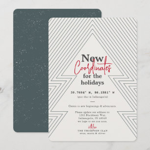 Cartes Pour Fêtes Annuelles Nouvelles Coordonnées Green Holiday Moving Faire-p