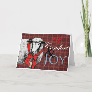 Cartes Pour Fêtes Annuelles Nouvelles de "brebis" de confort et de joie