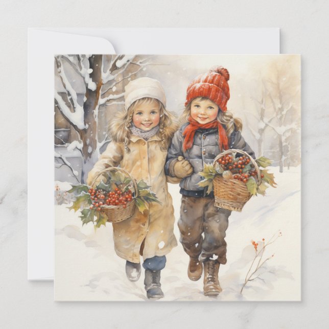 Cartes Pour Fêtes Annuelles Nouvelles Joyeuses : Partager l'Amour ce Noël (Devant)