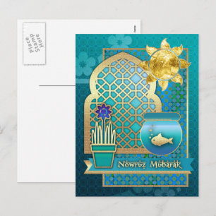 Cartes Pour Fêtes Annuelles Nowruz Mubarak. Persian New Year Postcards