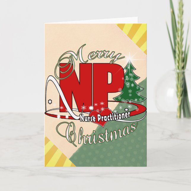 Cartes Pour Fêtes Annuelles NP CHRISTMAS Infirmière Praticien (Devant)