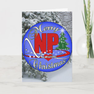 CARTES POUR FÊTES ANNUELLES NP CHRISTMAS MERRY - PRATICIEN DES INFIRMIÈRES