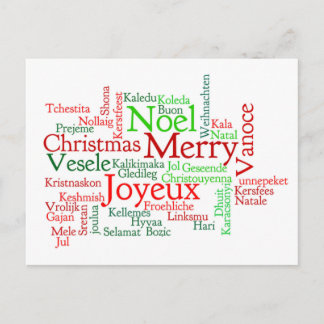 Cartes Pour Fêtes Annuelles Nuage de mot de Noël