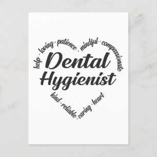 Cartes Pour Fêtes Annuelles Nuage de mots cardiaques hygiéniste dentaire