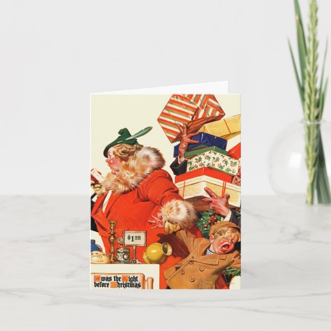 Cartes Pour Fêtes Annuelles Nuit avant Noël (Devant)