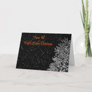 Cartes Pour Fêtes Annuelles Nuit avant Noël - Neige