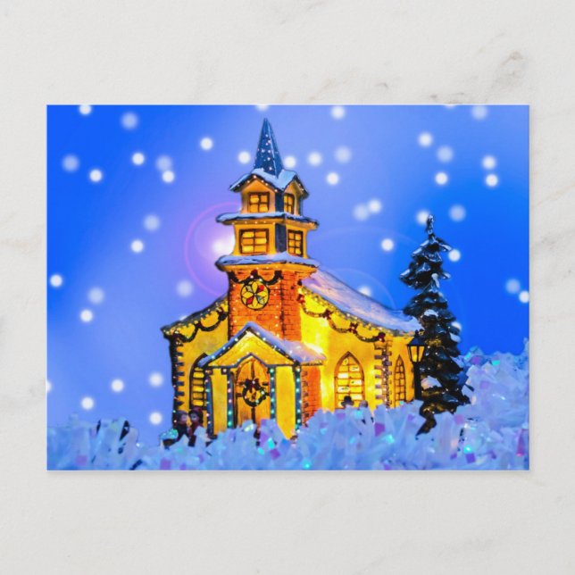 Cartes Pour Fêtes Annuelles Nuit de Noël (Devant)