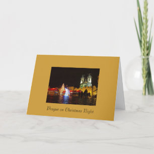 Cartes Pour Fêtes Annuelles Nuit de Noël de Prague Joyeux Noël Card