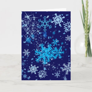 Cartes Pour Fêtes Annuelles Nuit de Noël neige