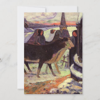 Cartes Pour Fêtes Annuelles Nuit de Noël par Paul Gauguin Flat Holiday Card