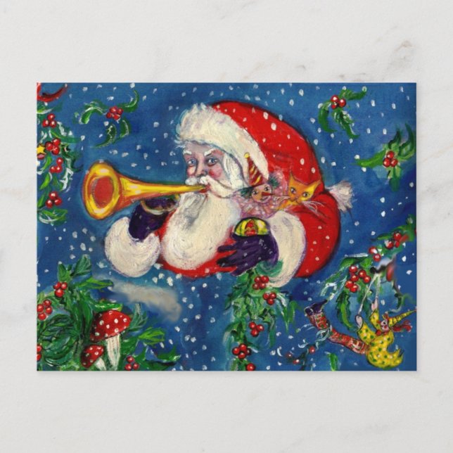 CARTES POUR FÊTES ANNUELLES NUIT DE NOËL / SANTA CLAUS (Devant)