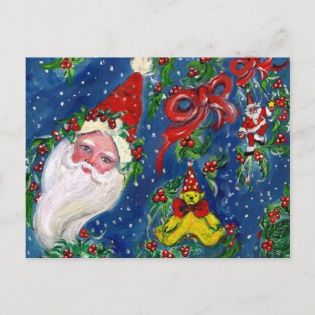 CARTES POUR FÊTES ANNUELLES NUIT DE NOËL / SANTA CLAUS (Devant)
