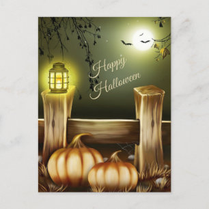 Cartes Pour Fêtes Annuelles Nuit d'Halloween à la campagne - Citrouilles et ch