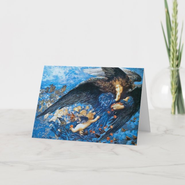 Cartes Pour Fêtes Annuelles Nuit et son train d'étoiles - Edward Robert Hughes (Devant)