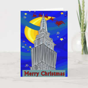 Cartes Pour Fêtes Annuelles Nuit étoile New York Noël