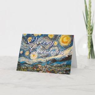 Cartes Pour Fêtes Annuelles Nuit étoilée Vincent van Gogh de Noël peint