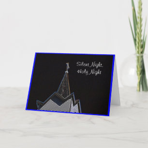Cartes Pour Fêtes Annuelles Nuit silencieuse de Steeple d'église