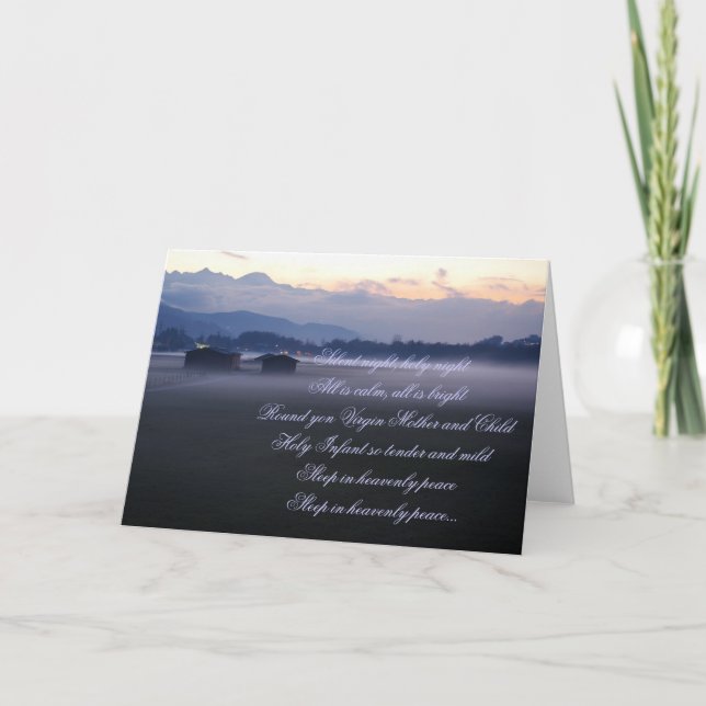 Cartes Pour Fêtes Annuelles Nuit silencieuse, nuit sainte (Devant)